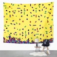 thumbnail image 2 of ZEALGNED Shapes Pixel with Colorful Abstract Made Tetris Shapes Children Room Wall Art Hanging Tapestry Home Decor for Living Room Bedroom Dorm 51x60 inch, 2 of 2