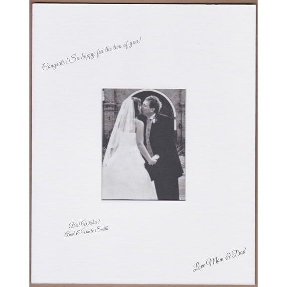 18x24 White and Autograph Picture Mat for 8x10 Picture. Weddings, Baby Showers, Reunions
