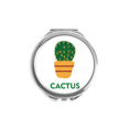 thumbnail image 1 of Cactus Green Potted Succulents Hand Compact Mirror Round Portable Pocket Glass, 1 of 3