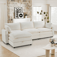 thumbnail image 5 of Bonzy Home Modular Sectional Sofa, L‑Shaped Couch, Ultra‑Comfort Seating – Configurable for Living Room & Family Room White, 5 of 6