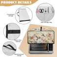 thumbnail image 2 of ZIATUBLES Toaster Oven Cover Anti Scratch Kitchen Countertop Appliance Protector Cover Dust Case Machine Washable Home Organization, 18.5" x 14.5" x 9", Hummingbird Floral, 2 of 8