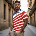 thumbnail image 3 of Aplkyhs Patriotic Star Matching Golf Shirts for Couple His and Hers Golf Shirts Matching Soft and Comfortable for Man Breathable Fabric Lightweight Suitable for Outdoor Sports, 3 of 6