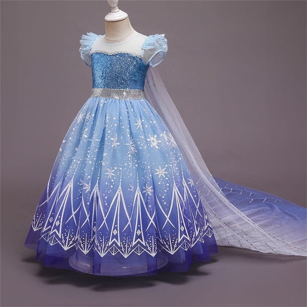 Tondswi Princess Frozen Elsa Dress - Kids Girls Princess Dresses Halloween  Frozen Elsa Costume for Girls, Birthday Party Princess Dress Cosplay  Outfits Role Play Clothes Blue 120 - Walmart Business Supplies
