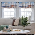 thumbnail image 4 of LALILO Kitchen Curtain Valance Seaside American Oil Canvas Rod Pocket Window Curtain 52"x 18" Set of 2, 4 of 5