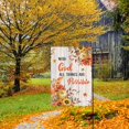 thumbnail image 5 of diyeu Fall Religious Garden Flag - 12 X 18 Inch linen Double Side With God All Things are Possible Garden Flag, Fall Religious Inspirational Flora Farmhouse Yard Outdoor Decoration, 5 of 6