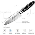 thumbnail image 3 of TUO Paring Knife - Peeling Knife&nbsp;Ultra Sharp 3.5-inch - High&nbsp;Carbon&nbsp;Stainless&nbsp;Steel&nbsp;- Kitchen Utility Knife with G10 Full Tang Handle - Black Hawk-S Knives Including Gift Box, 3 of 5