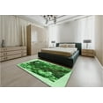 thumbnail image 4 of Ahgly Company Indoor Rectangle Patterned Deep Emerald Green Area Rugs, 8' x 10', 4 of 6