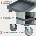 thumbnail image 2 of EastVita Commercial Janitorial Cart with Cabinet, 3-ply Multi-Purpose Engineered Plastic Housekeeping Cart with 30 Gallon Bag Hand Push Utility Cart, 200 lbs Load Capacity, 2 of 7