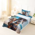 thumbnail image 5 of Homewish Retro Dachshund Dog Twin Sheets,Ocean Beach Bedding,Blue,3pcs,1 Fitted Sheet and 1 Pillowcase, 5 of 6