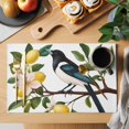 thumbnail image 2 of Summer Lemon Placemats Set of 6 Watercolor Birds Vintage Place Mats Indoor Wipeable Table Mats Washable Cloth Dining Table Placemats for Kitchen Holiday Party Home Decor 13x19 Inch, 2 of 9