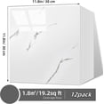 thumbnail image 2 of QZS Plastic Backsplash Tile,12 Pack Portable Self-Adhesive Marble Wall Tiles for Living Room,White Backsplash Kitchen Sheets for Countertop, 2 of 6