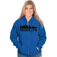 thumbnail image 4 of Brooklyn NYC Skyline New York City NY Zip Up Hoodie Men's Women's Brisco Brands L, 4 of 6