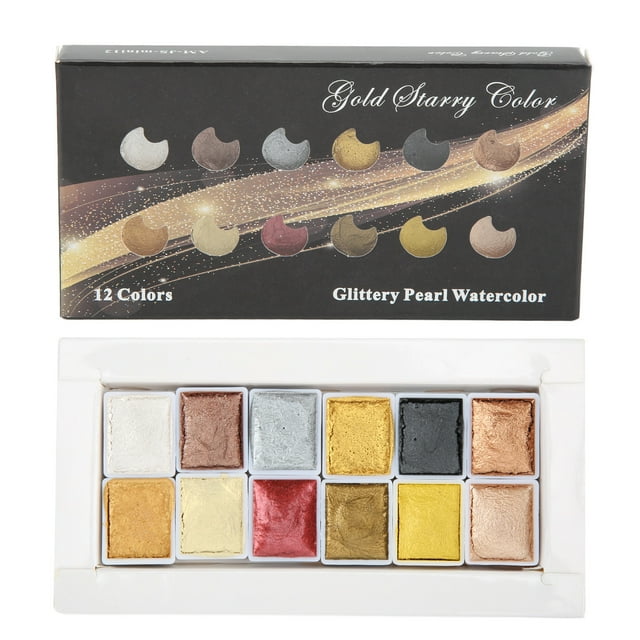 Watercolor Paint, Manicure Watercolor Paint Add Luster Transparency Highlight Dimming Metallic Color System For Coloring Writing For Painting Manicure