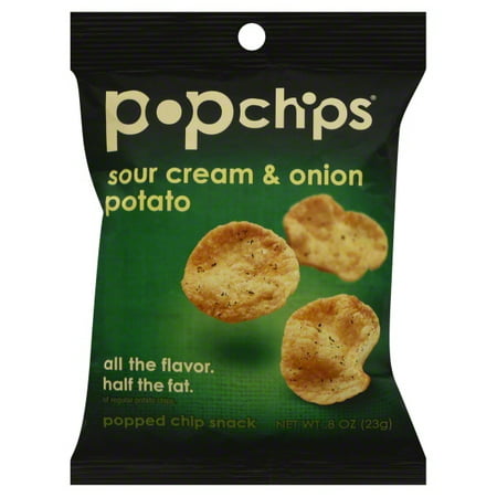 Popchips Sour Cream & Onion Potato Popped Chip Snack, 0.8 (Best Vegan Sour Cream)
