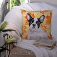 thumbnail image 3 of Carolines Treasures BB9971PW1414 French Bulldog Black White Fall Fabric Decorative Pillow  14Hx14W multicolor, 3 of 4