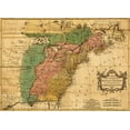 thumbnail image 2 of Vintage Maps 24x18 Gold Ornate Wood Framed with Double Matting Museum Art Print Titled - British and French Claims to North America 1756, 2 of 4