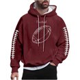 thumbnail image 1 of Styesk Chemises Hommes Mode Décontractée à Capuche Imprimé avec Poche Chandail Manches Longues Chandail en Molleton, 1 of 4