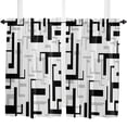 thumbnail image 5 of Modern Art Geometry Black Grey Curtain Home Decoration Living Room Short Curtains Window Treatments For Kitchen Bedroom, 5 of 6