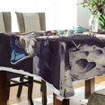 thumbnail image 5 of Yayeee Tablecloths 60" x 108" Rectangle Wrinkle Resistant Party Table Cover, Beige Astronaut, 5 of 8