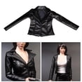 thumbnail image 3 of Pantalones cortos Gazechimp, chaqueta de cuero sintético, abrigo para muñecas HT de 12 pulgadas, accesorios de vestir Negro, 3 of 9