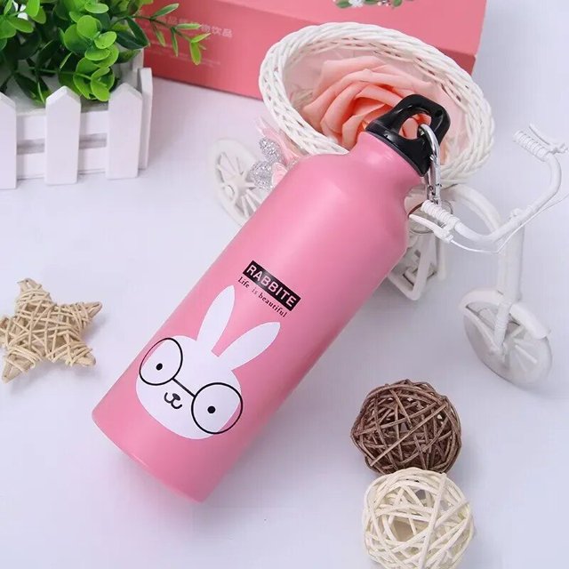 Bolttle botella de agua portátil para niños, regalo creativo de animales encantadores, deportes al aire libre, ciclismo, Camping, senderismo, bicicleta, escuela