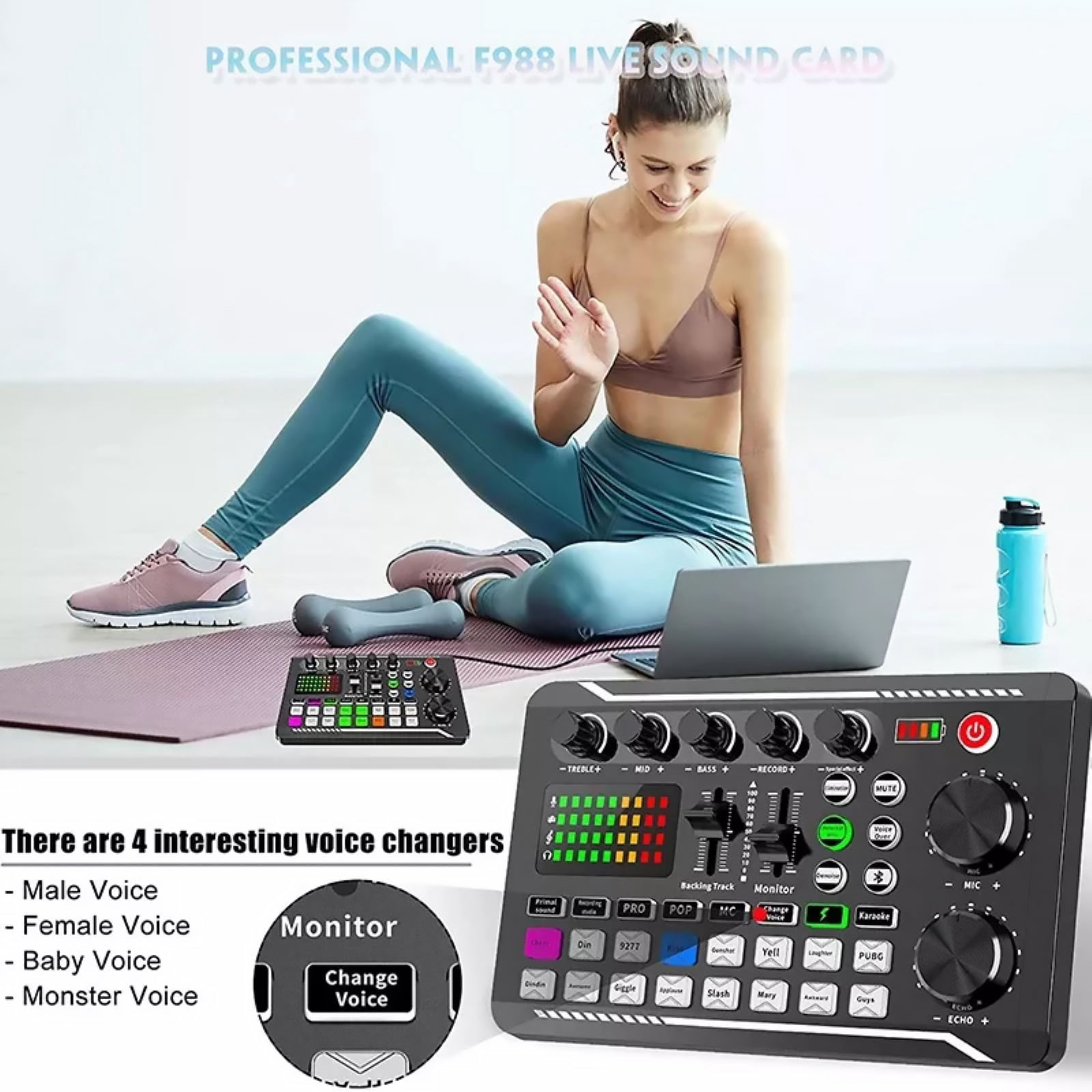 F998 Sound Card Podcast Recording Equipment Mixer Voice Live DJ Audio Bluetooth TAPDRA Spare Part