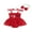 Red, variant on Hirigin Newborn Baby Girl 4th of July Romper Dress Outfit Cute Tie-up Strap Jumpsuit Summer Sling Playsuit with Headband
