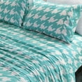 thumbnail image 6 of 4 Pieces Microfiber Flannel Sheet Set, Full Size Blue Color, Deep Pocket Bedding Collection, 6 of 8
