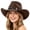 Z23-Coffee, variant on Felt Cattleman Cowboy Hat Wide Brim Shapeable Western Hat for Women Cowgirl Rodeo Party Halloween Country Festival