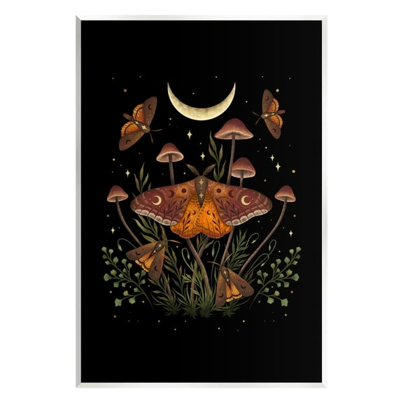 Stupell Industries Astral Moth & Moon Animals & Insects Painting Unframed Art Print Wall Art, 10 x 15