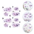 thumbnail image 3 of 2PCS Violet Fleur Papillons Sticker Décors Mur Auto-Adhésifs Autocollants Maison, 3 of 8