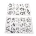 thumbnail image 2 of Heat Shrink Sheets, 8 Different Patterns Hand Painted DIY Translucence BOPS Material Shrink Plastic  For Key Chain For Bookmark For Jewelry Bird Series JS 83, 2 of 8
