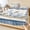 Coastal Blue, variant on Full Size Fitted Sheet Set - Nautical Coastal 3 Piece Bedding Sets 16" Deep Pocket Fitted Sheet with 2 Pillowcases, Lighthouse Conch Coral Navy Blue Brushed Microfiber Hotel Luxury Bed Sheets