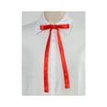 thumbnail image 5 of INSPIRE CHIC Women's Long Self Tied Bowtie Solid Color Adjustable Neck Elegant Bow Tie Red One Size, 5 of 5