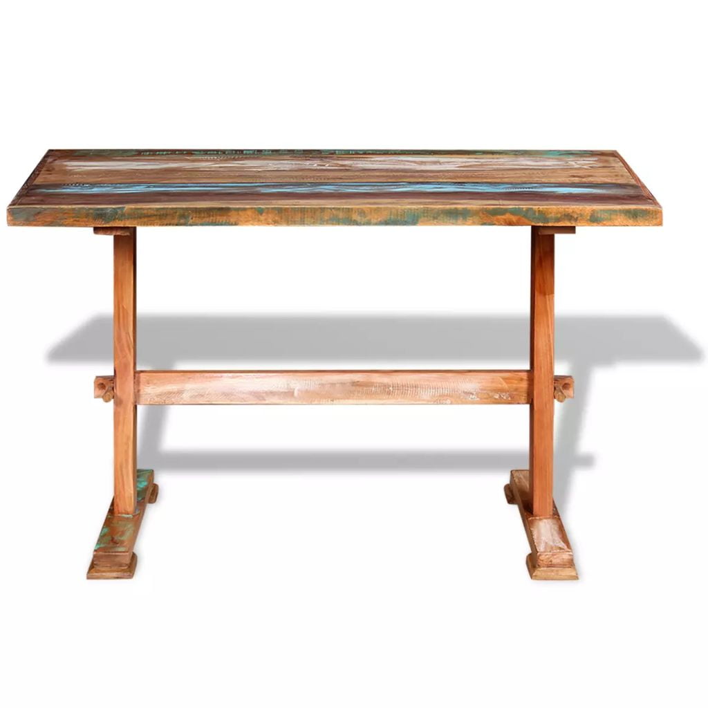 Kepooman Kitchen Solid Reclaimed Wood Rectangle Dining Table for Restaurant, 47.2" x 22.8" x 30.7", Brown Kepooman Kitchen Solid Reclaimed Wood Rectangle Dining Table for Restaurant, 47.2" x 22.8" x 30.7", Brown