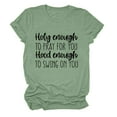 thumbnail image 2 of Viikei Short Sleeve Womens Tops Womens Short Sleeve Shirts Plus Size Shirts for Women Clearance Letter Printing Shirt Casual Blouse, 2 of 3