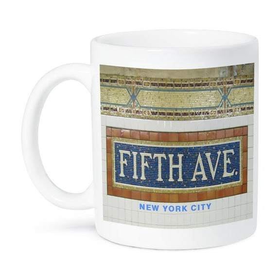 3dRose, Image of Fifth Avenue Subway Sign In New York, 11oz Mug