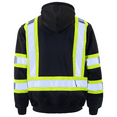 thumbnail image 2 of JORESTECH Hi-Vis Safety Full-Zip Hoodie, Two-Toned, ANSI Class 1 (Black, L), 2 of 8