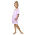 thumbnail image 6 of Miyanuby Mommy and Me Pajamas Set Polka Dot Print Short Sleeve Crewneck Tee with Polka Dots Short, 6 of 8
