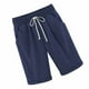 thumbnail image 5 of Pantalones cortos Cintura elástica Pantalones cortos sueltos Mujer Trajes de verano, Azul oscuro, XL Eigraketly AP002089-63, 5 of 6