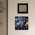 thumbnail image 3 of 16 Inch Wall Clock Battery Operated Square Clock Decorative for Office, Kitchen, Outdoor, Living Room，Galaxy Solar System Planets Multicolor, 3 of 4