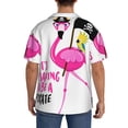 thumbnail image 3 of Pofeuu It'S Flamazing To Be A Pirate Print Mens Casual Short Sleeve Shirts Beach Summer Spread Collar Pocket Tops Men's Casual Short-sleeved Shirt-XX-Large, 3 of 5