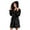 Black, variant on TopLLC Pajama Sets Lounge Sets for Women ,Women'S Sleepwear Women Soft Solid Color Long Sleeve V-Neck Winter Sashes Pokets Fleece Faux Velvet Sleepwear Dress Nightgowns Robes