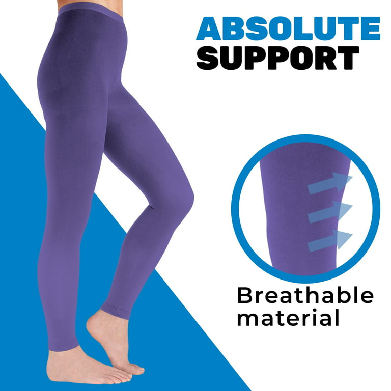 Footless Support Pantyhose for Women 20-30mmHg Varicose Veins - Purple,  Medium