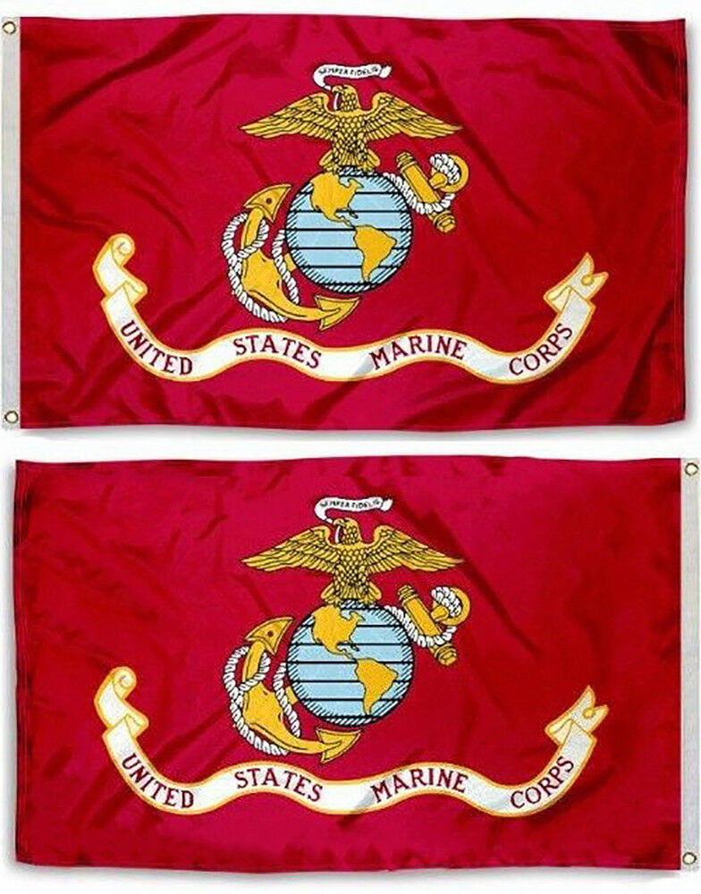3x5 USMC EGA Marines Marine Flag Double Sided Perma 2ply w/ solid grommets 