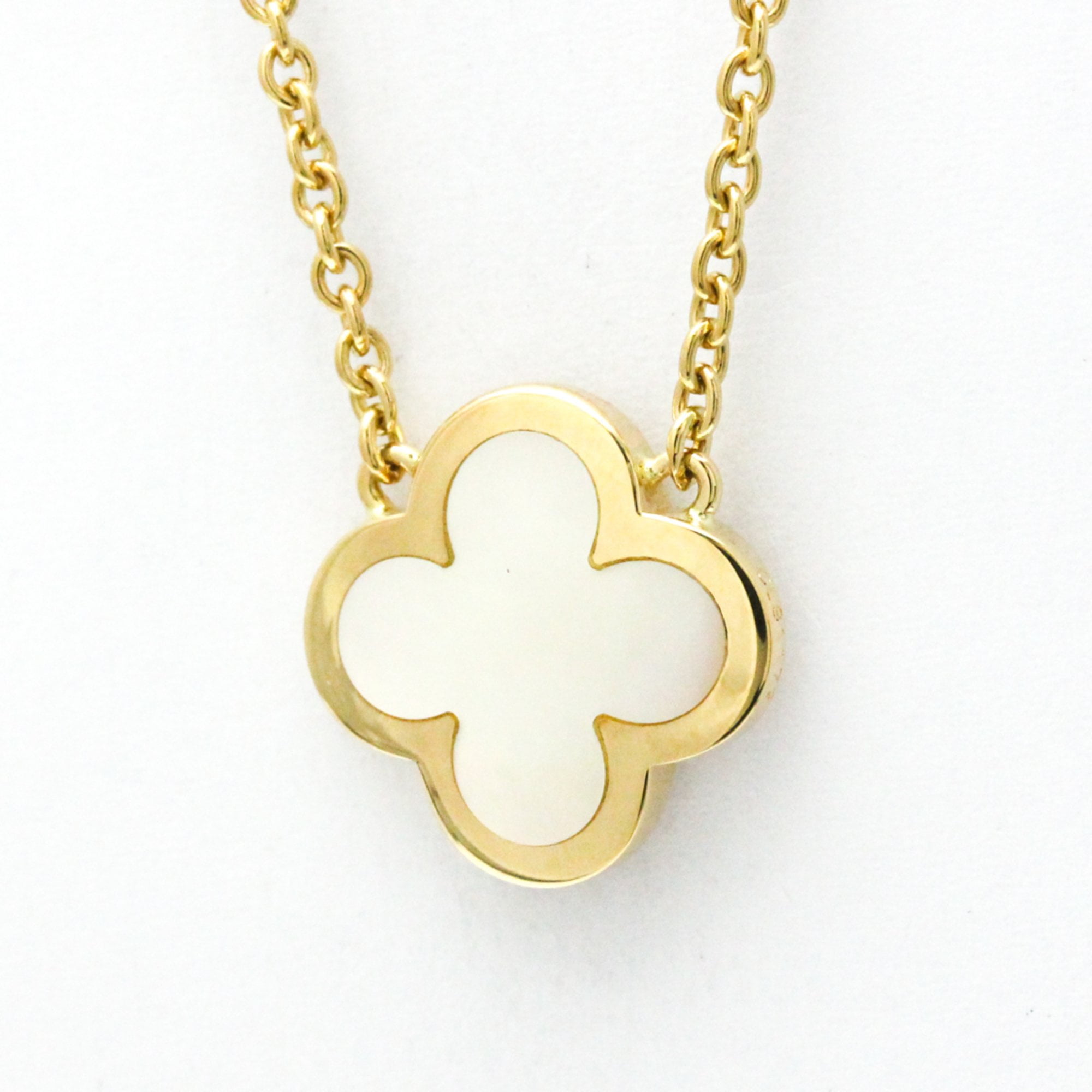 Pre-Owned Van Cleef & Arpels Pure Alhambra Necklace Yellow Gold (18K) Mother Of Pearl... (Good)