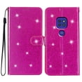 thumbnail image 1 of Compatible with Motorola Moto E7 Plus Sparkling Glitter Wallet Case with Card Pocket Flip Cover, 1 of 5