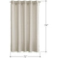 thumbnail image 4 of Farmhouse Shower Curtain with Snap-in Liner, No Hooks Needed,Boho Fabric Shower Curtains with Tassels for Rustic Neutral Bathroom Decor,with Magnets,Water Repellent&Machine Washable,Linen,71x74Inch, 4 of 5
