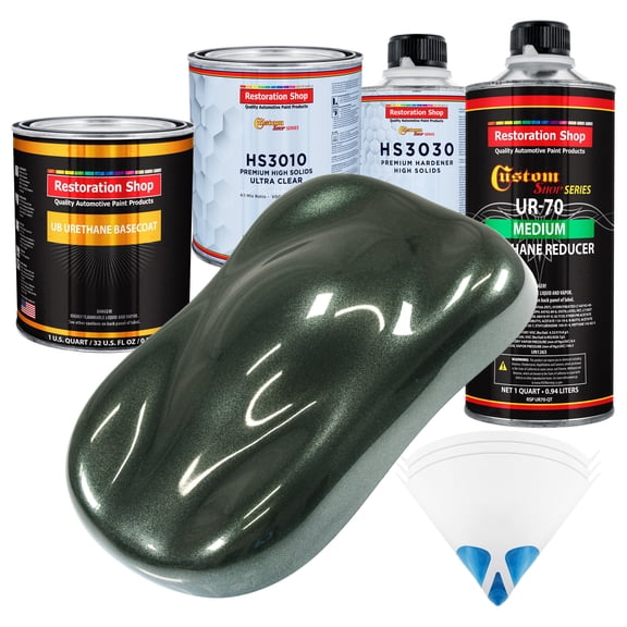 Fathom Green Firemist Premium Quart URETHANE BASECOAT CLEARCOAT Auto Paint Kit