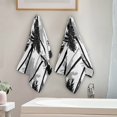 thumbnail image 4 of Coolnut Black White Palm Tree Hand Towels, Ultra Soft Absorbent Fingertip Bath Towels Breathable & Comfort Hand Towels for Bathroom Hotel, Gym and Spa 28"X 14"(2PCS), 4 of 6